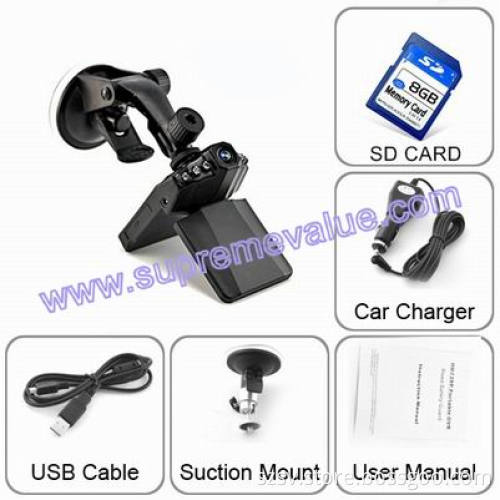 real 720P HD car camera with 2.5 inch LCD for driving recording